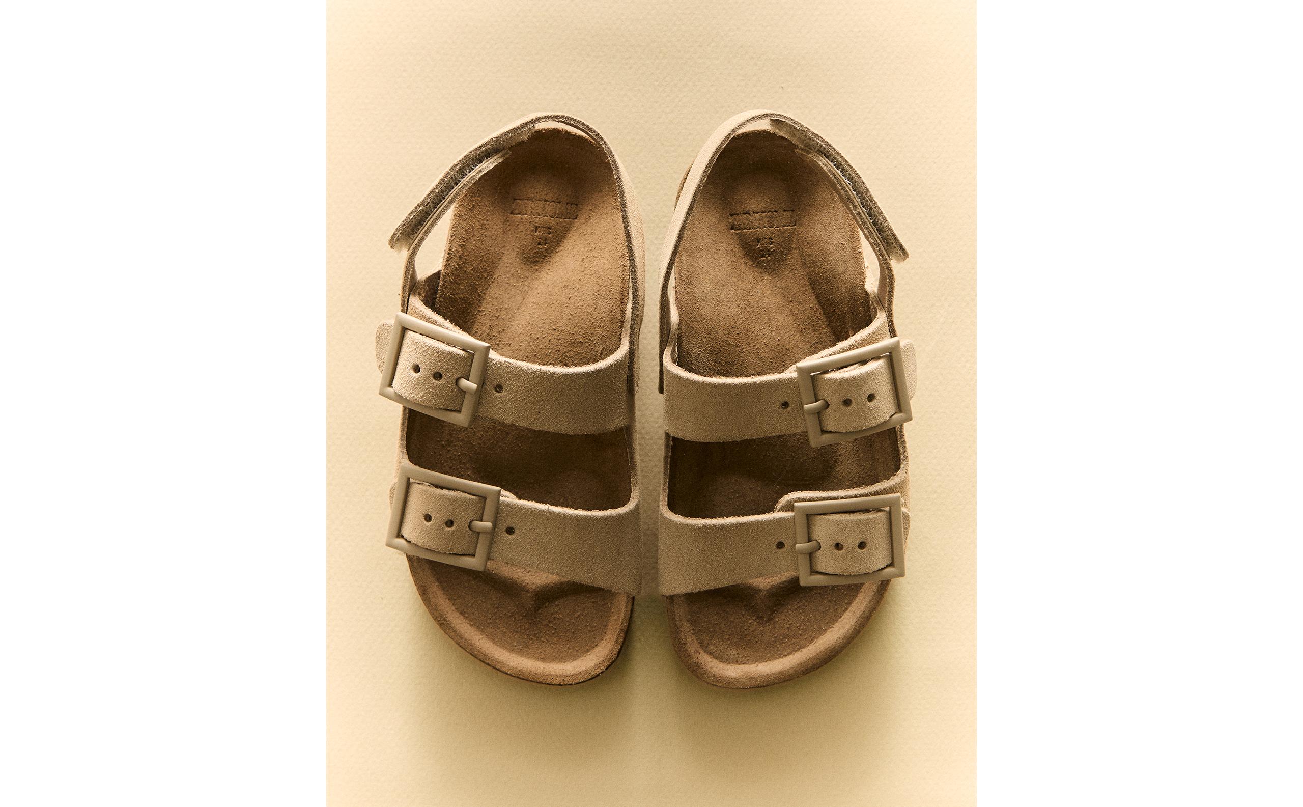 Clearance Calzado Zara Home Zuecos SANDALIA INFANTIL PIEL DOBLE