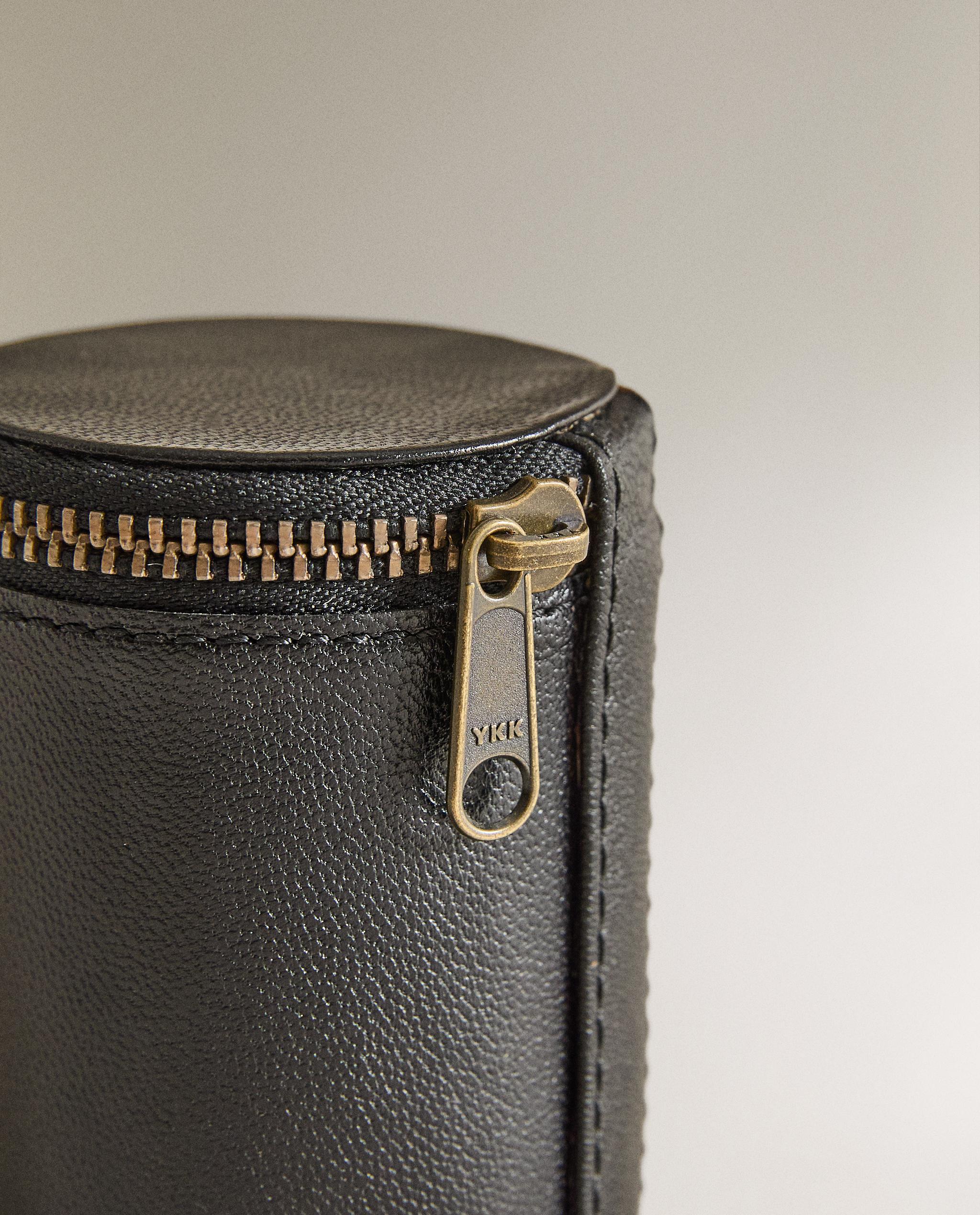 CYLINDRICAL LEATHER CASE | Zara Home United States of America