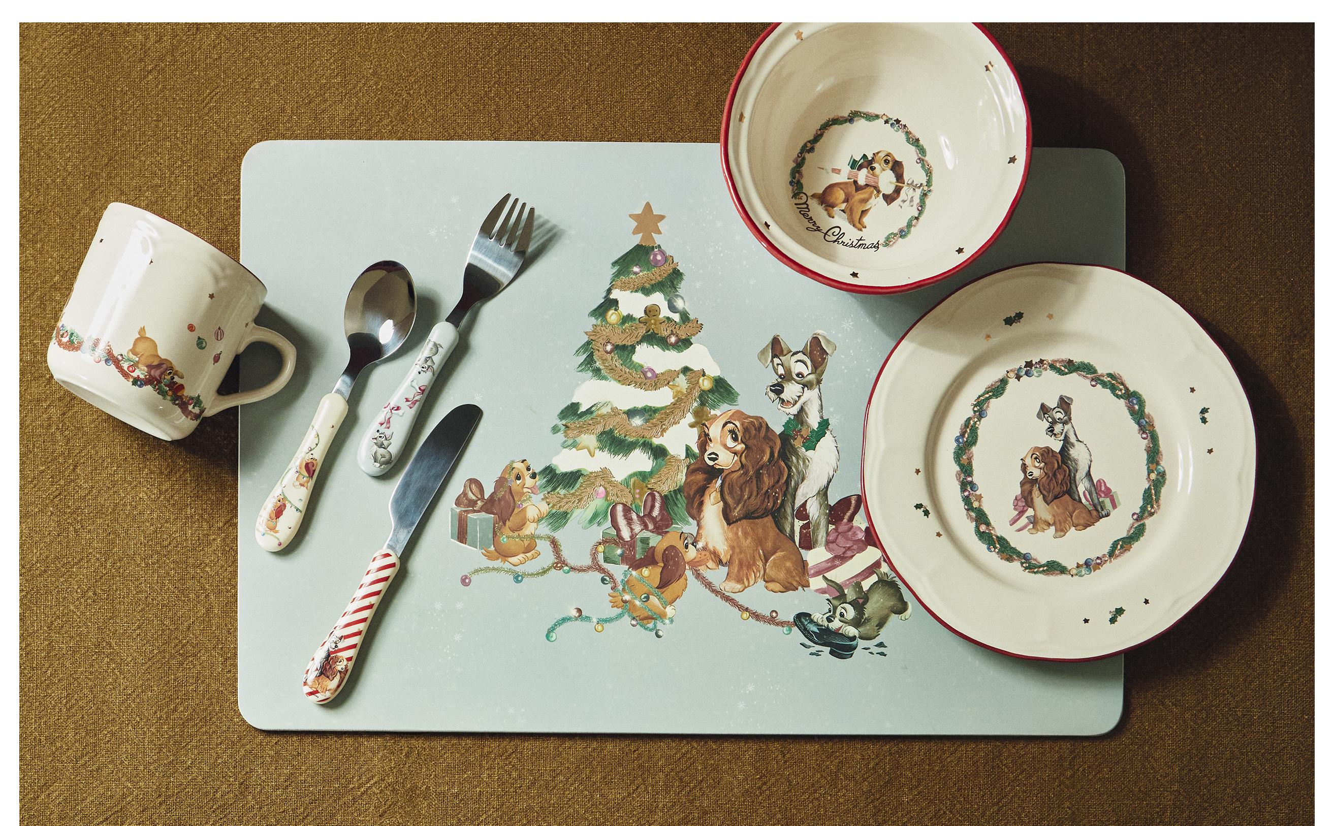 CHILDREN’S LADY AND THE TRAMP © DISNEY CHRISTMAS TABLEWARE