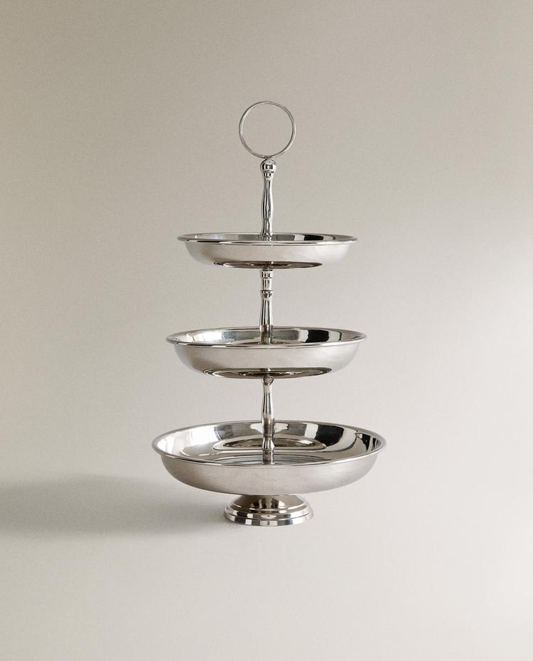 STEEL 3-TIER SERVING DISH