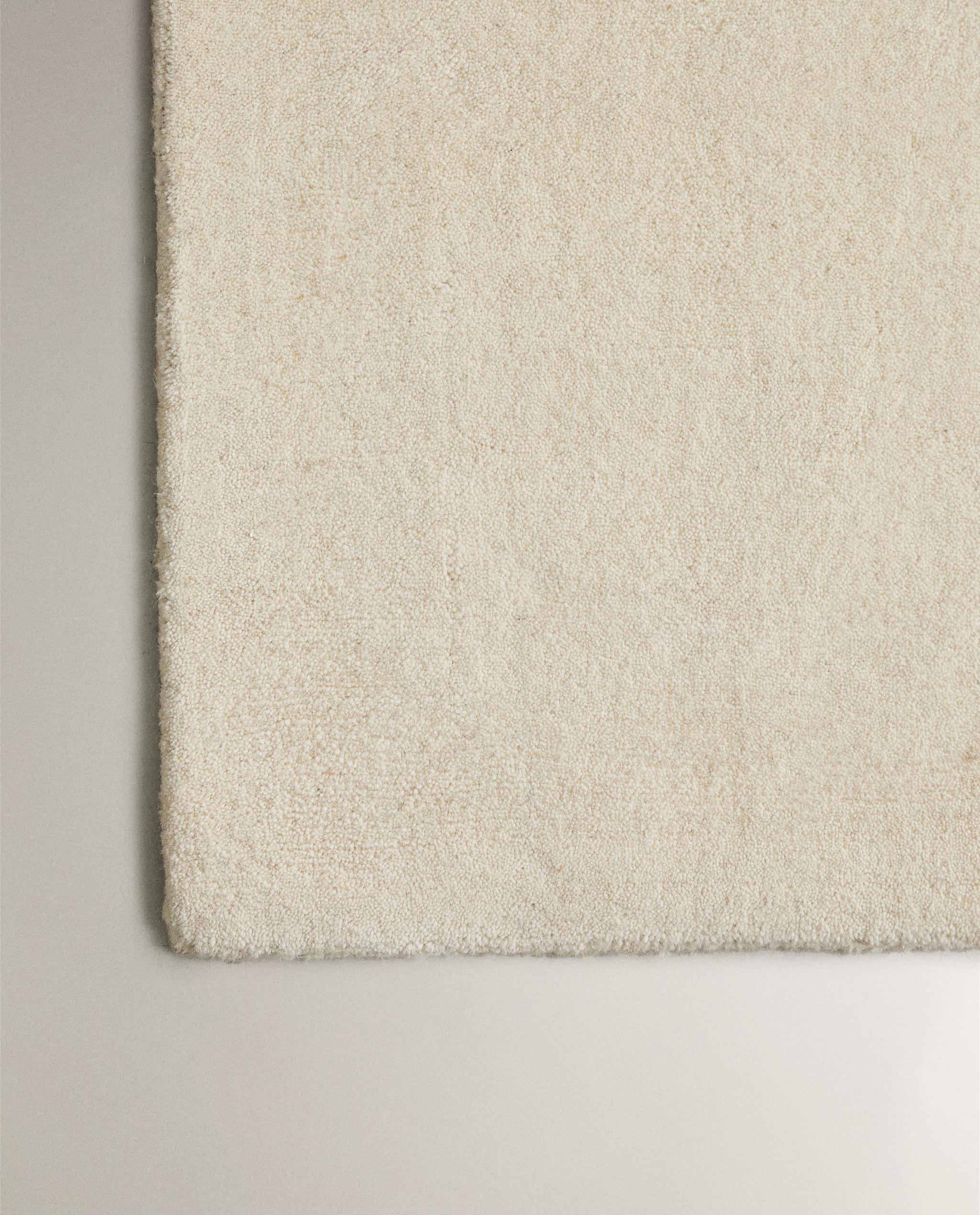 ZARA  ウール ラグ　クリーム色　未使用 41392029052-a2.jpg?ts=