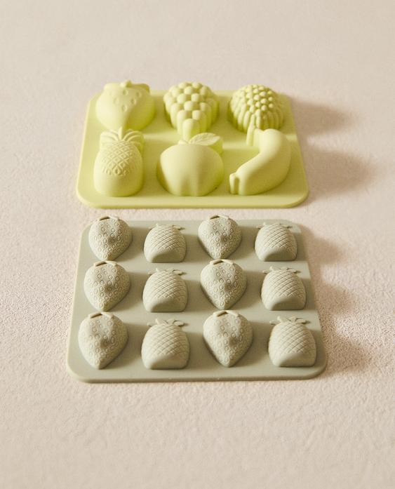 CONJUNTO DE TALHERES BANDEJA DE SILICONE FRUTAS (CONJUNTO DE 2)