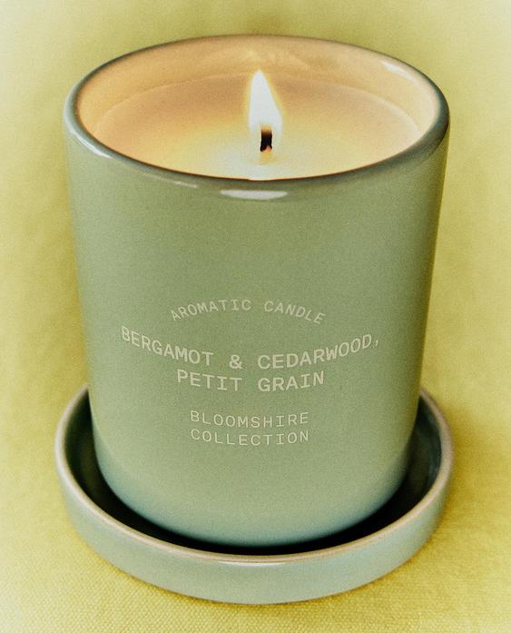 (170 G) BERGAMOT & CEDARWOOD SCENTED CANDLE