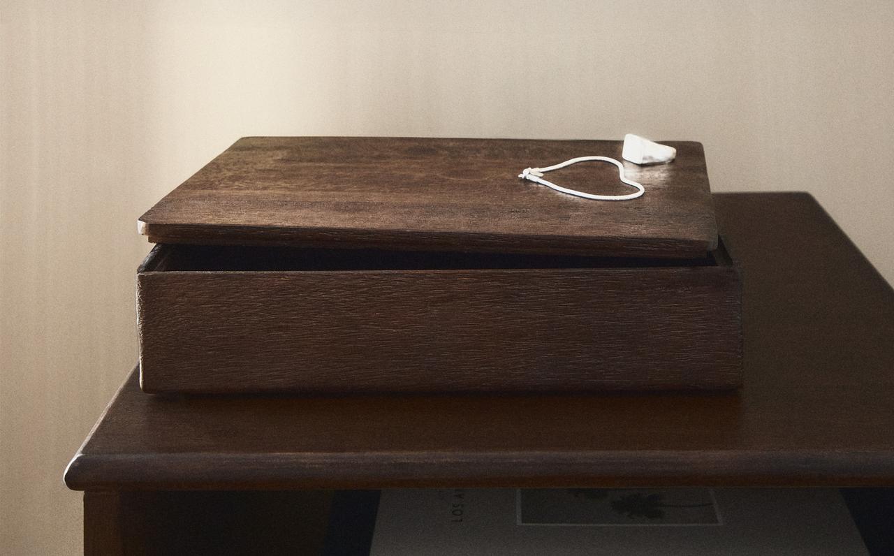 LARGE WOODEN BOX WITH LID