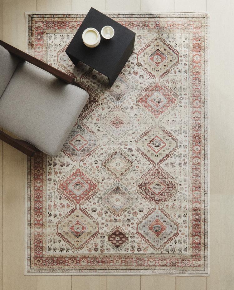 RECTANGULAR VINTAGE-EFFECT RUG