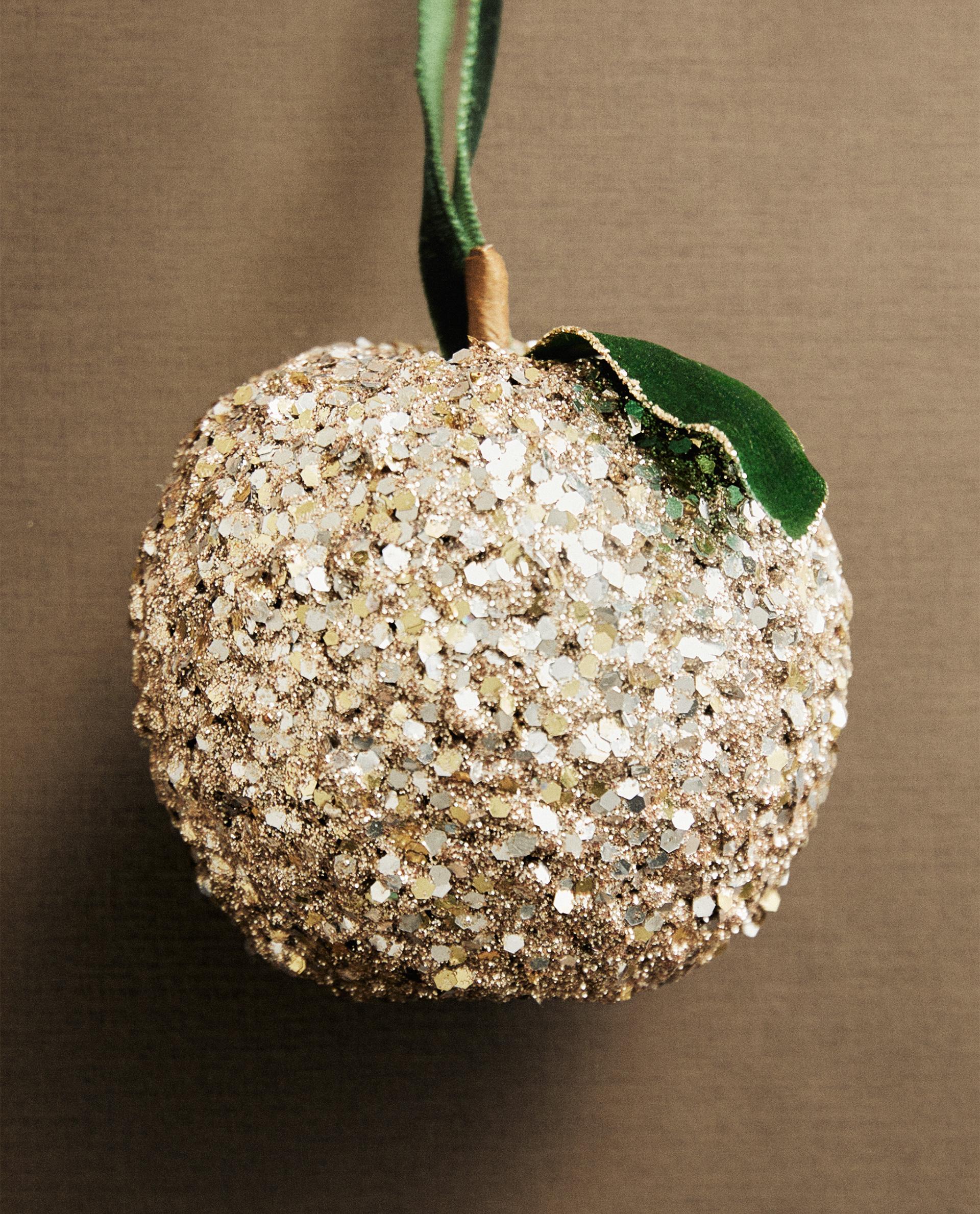 リンゴ グリッター クリスマスツリー オーナメント | Zara Home