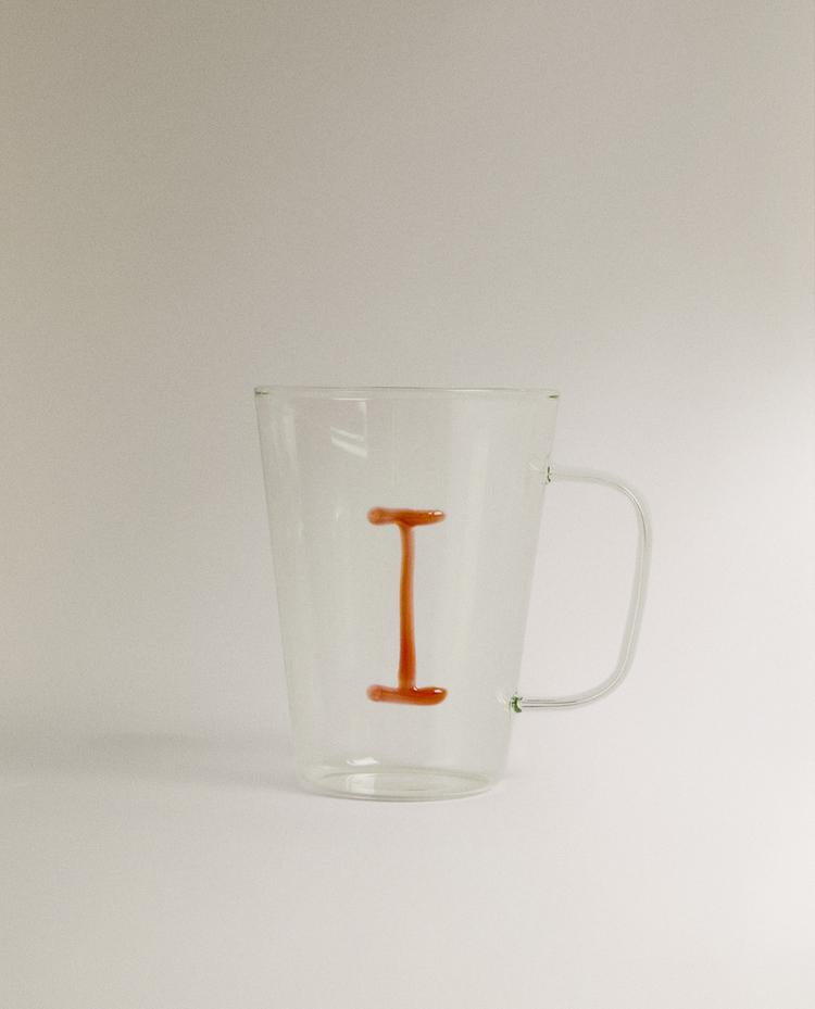 BOROSILICATE MUG WITH INITIAL I