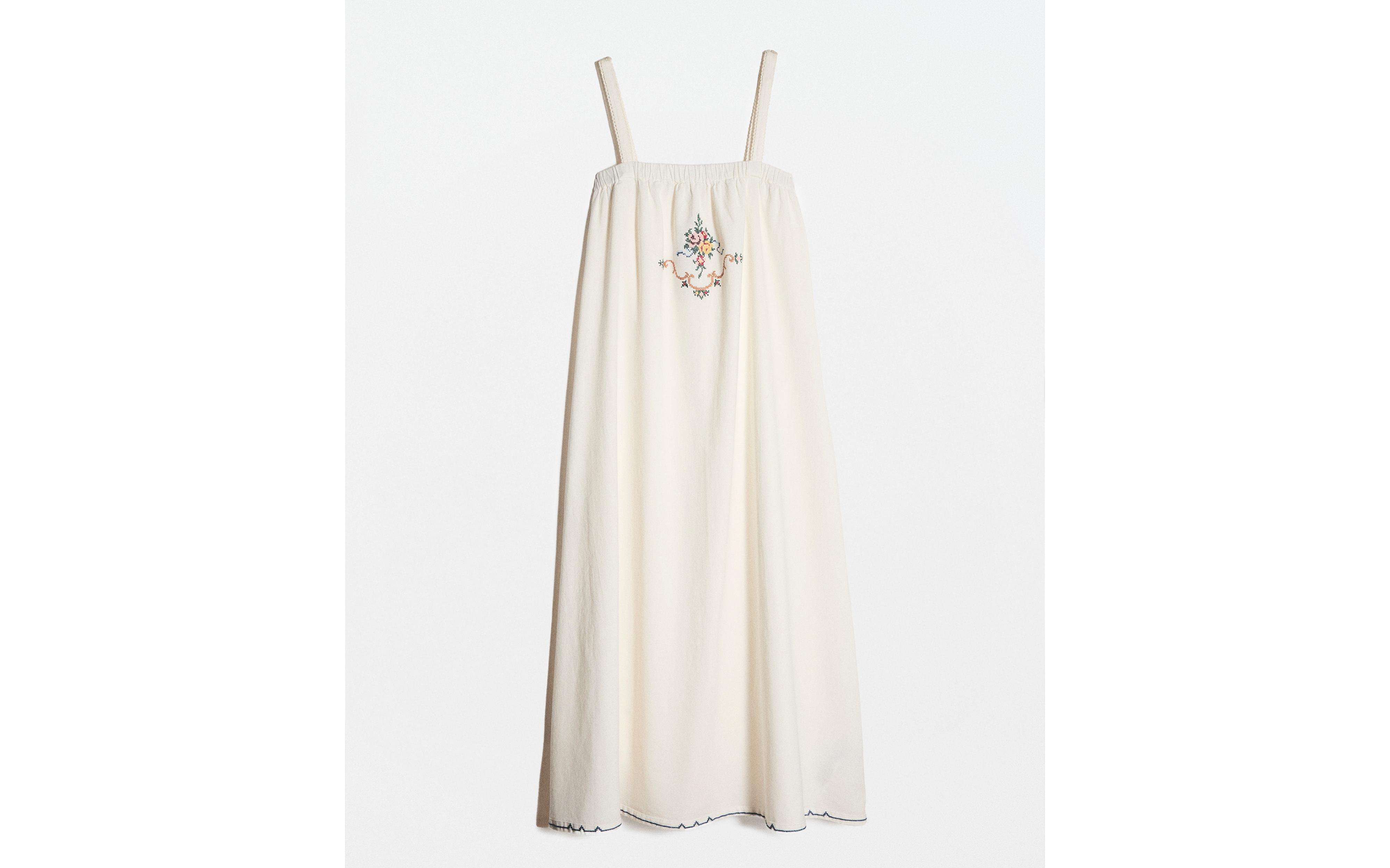 EMBROIDERED COTTON AND LINEN DRESS product thumbnail 9