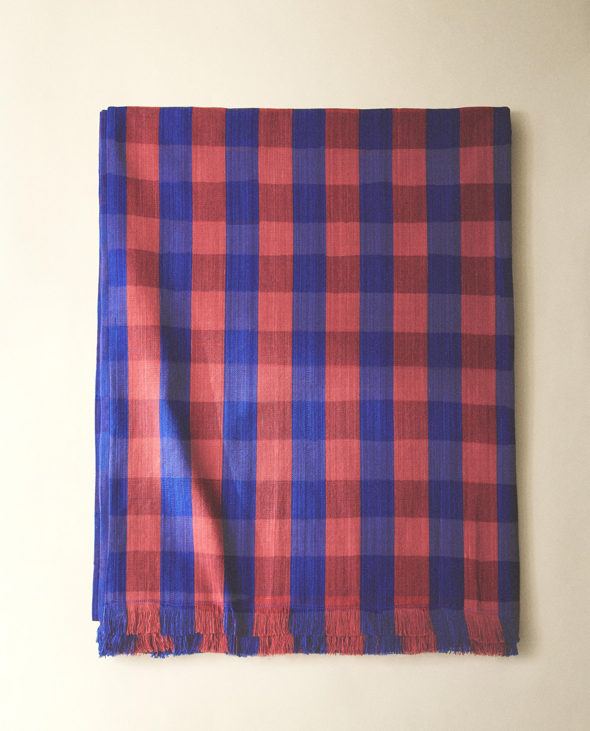 CHECK COTTON THROW X TENSIRA