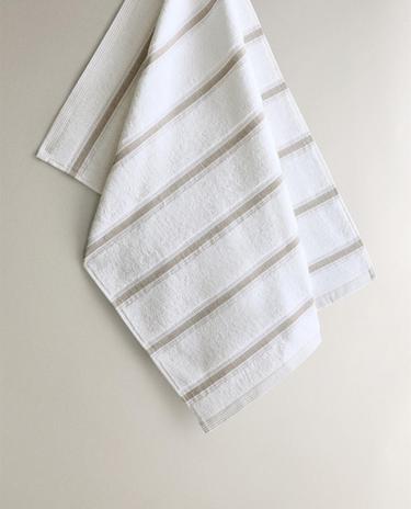 STRIPED COTTON TERRYCLOTH TEA TOWEL