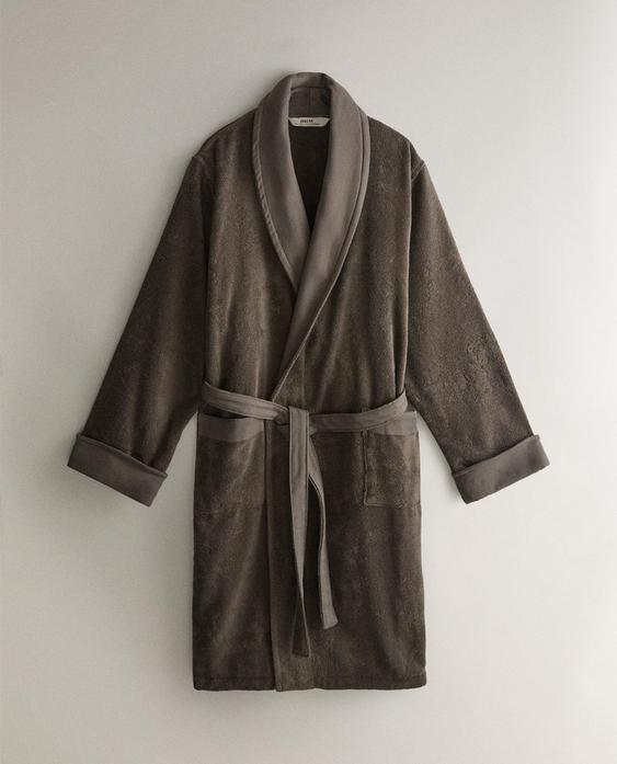 БАВОВНЯНИЙ БАННИЙ ХАЛАТ З АПЛІКАЦІЯМИ