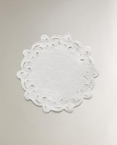 TOVAGLIETTA AMERICANA RICAMATA TRAFORATA