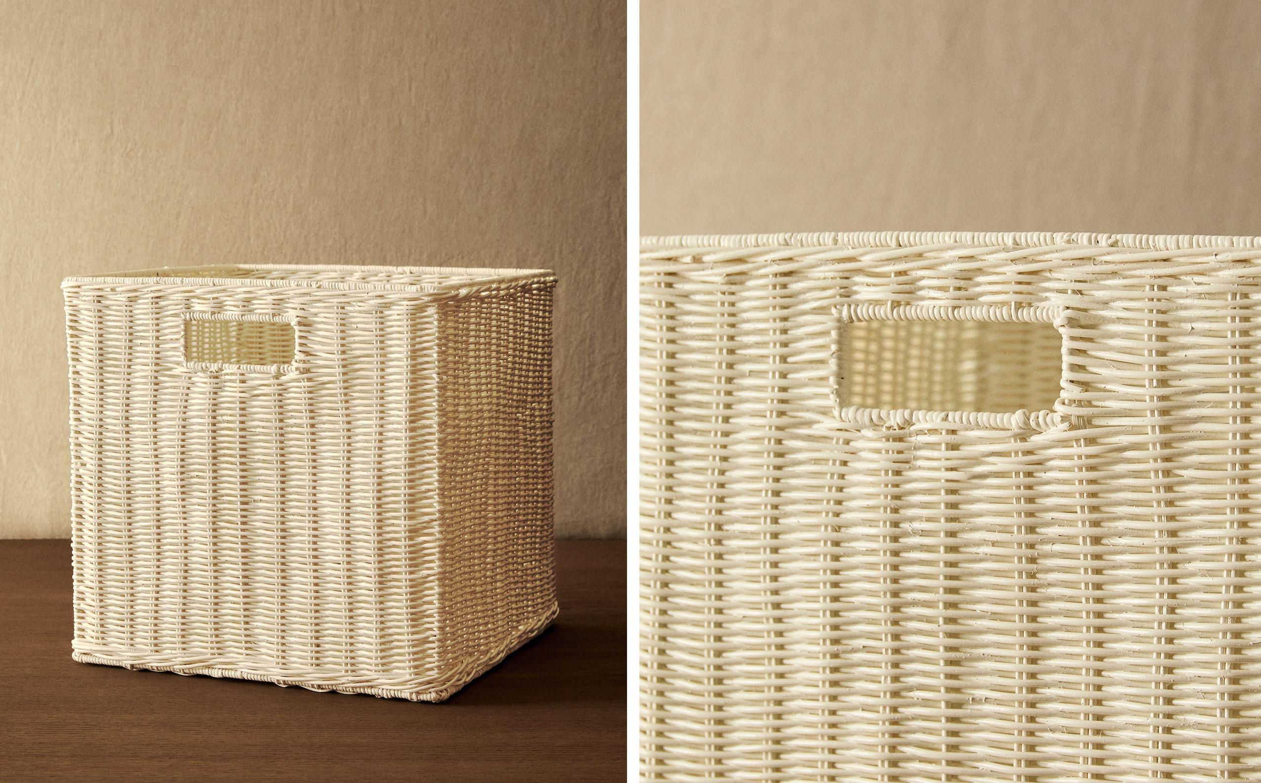 SQUARE RATTAN BASKET