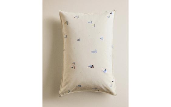 KIDS' COTTON SAILBOAT PILLOWCASE
