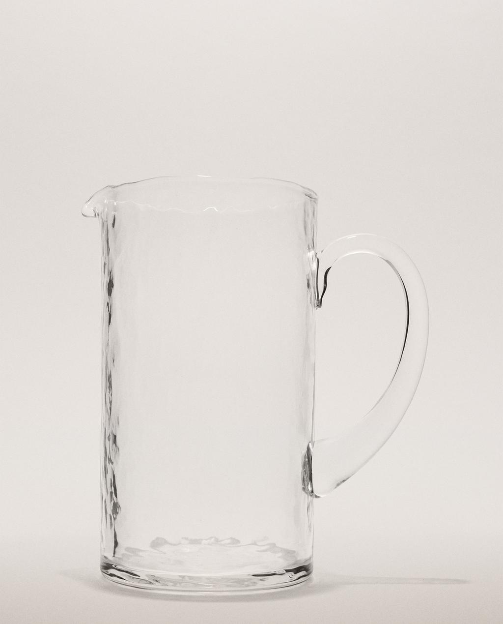 ハンマードフィニッシュ ガラスピッチャー