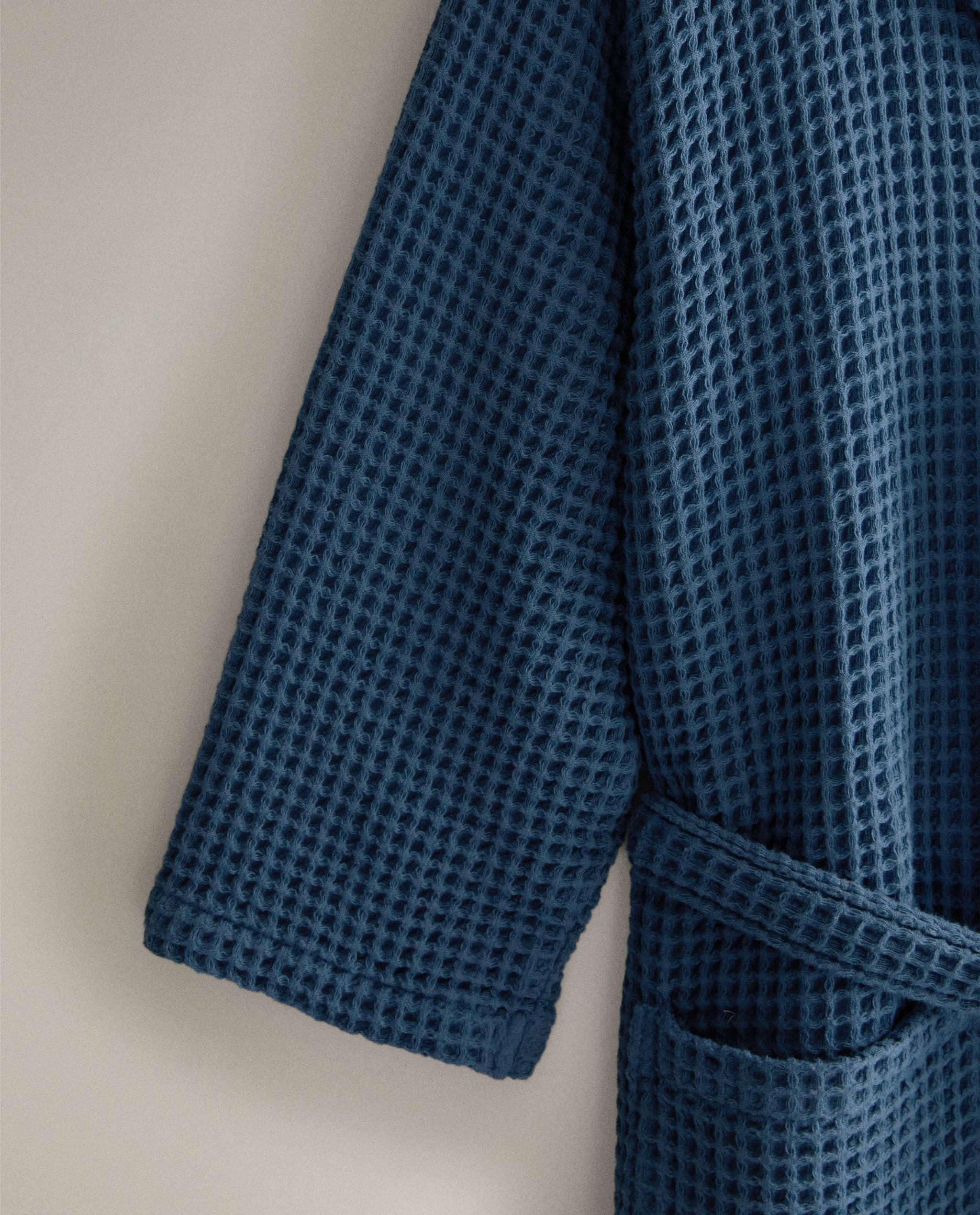 COTTON WAFFLE-TEXTURE BATHROBE product thumbnail 5