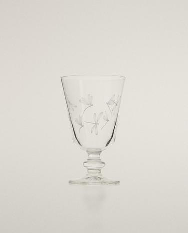 كوب نبيذ بيعسوب مطبوع بتقنية بالشاشة الحريرية