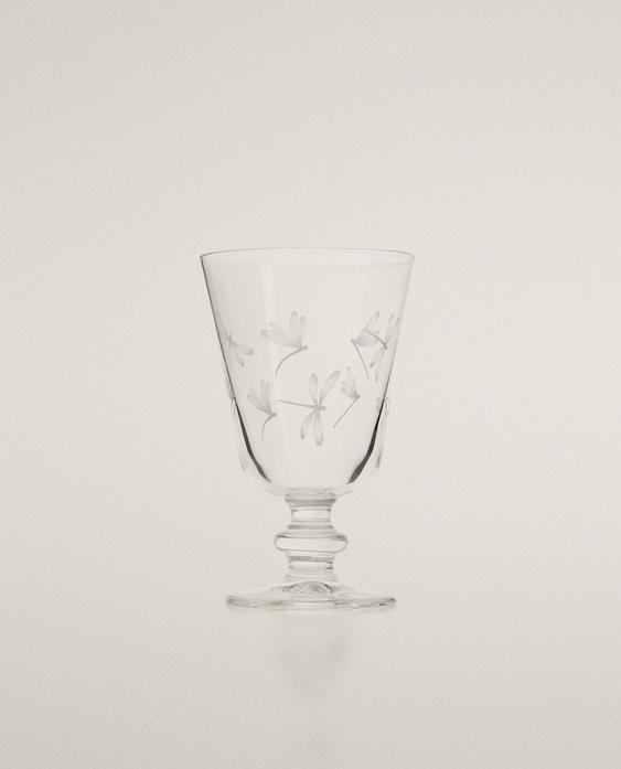 كوب نبيذ بيعسوب مطبوع بتقنية بالشاشة الحريرية