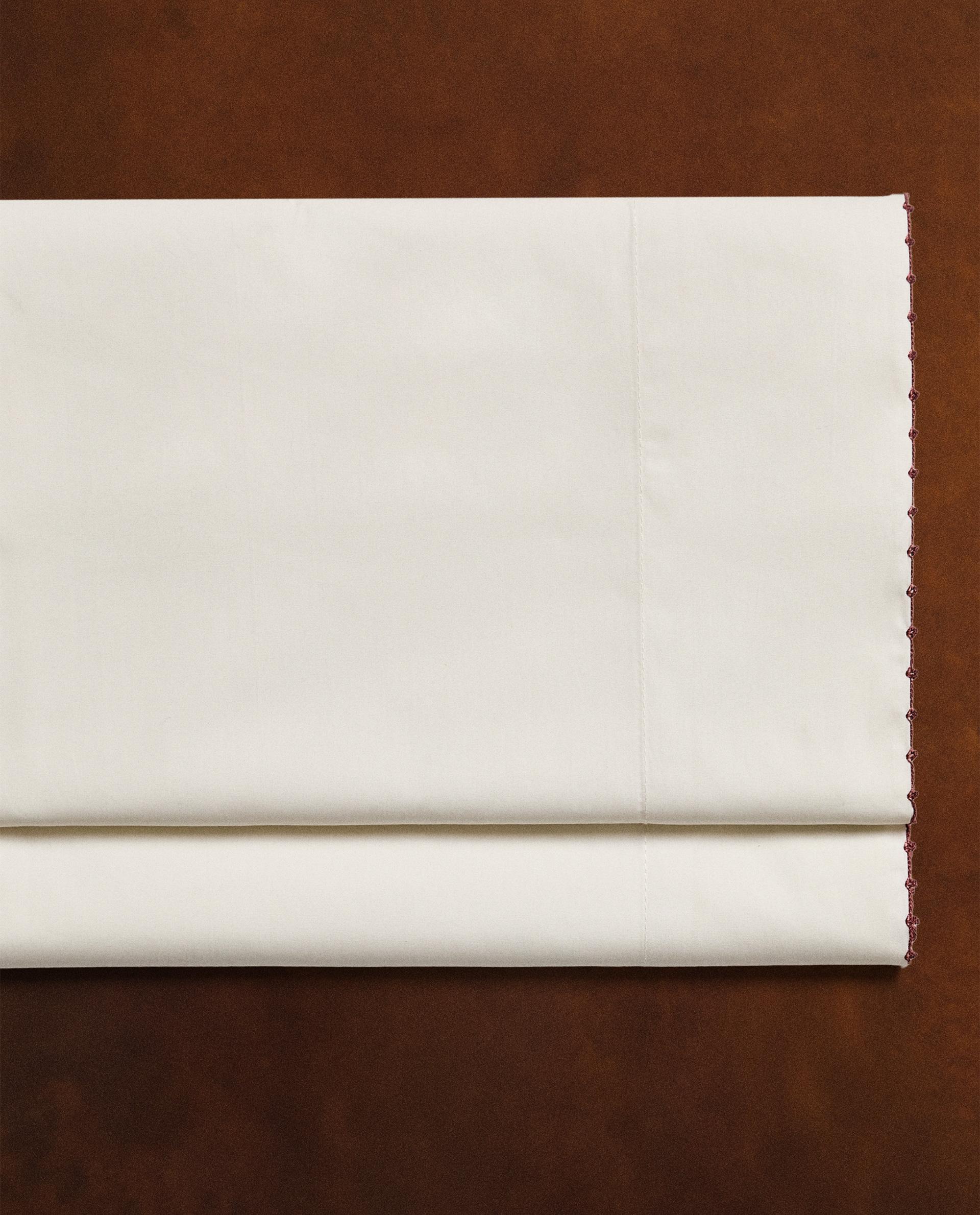 EMBROIDERED TRIM FLAT SHEET