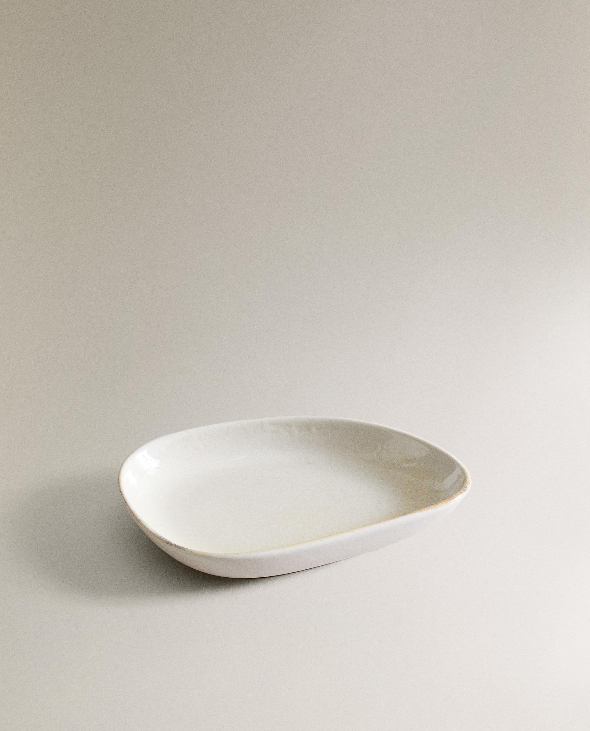 ECRU STONEWARE MINI PLATE
