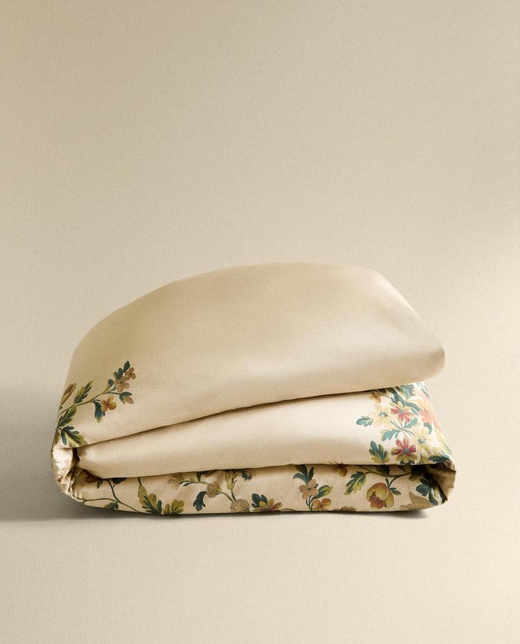 FUNDA NÓRDICA SATÉN ESTAMPADO FLOR