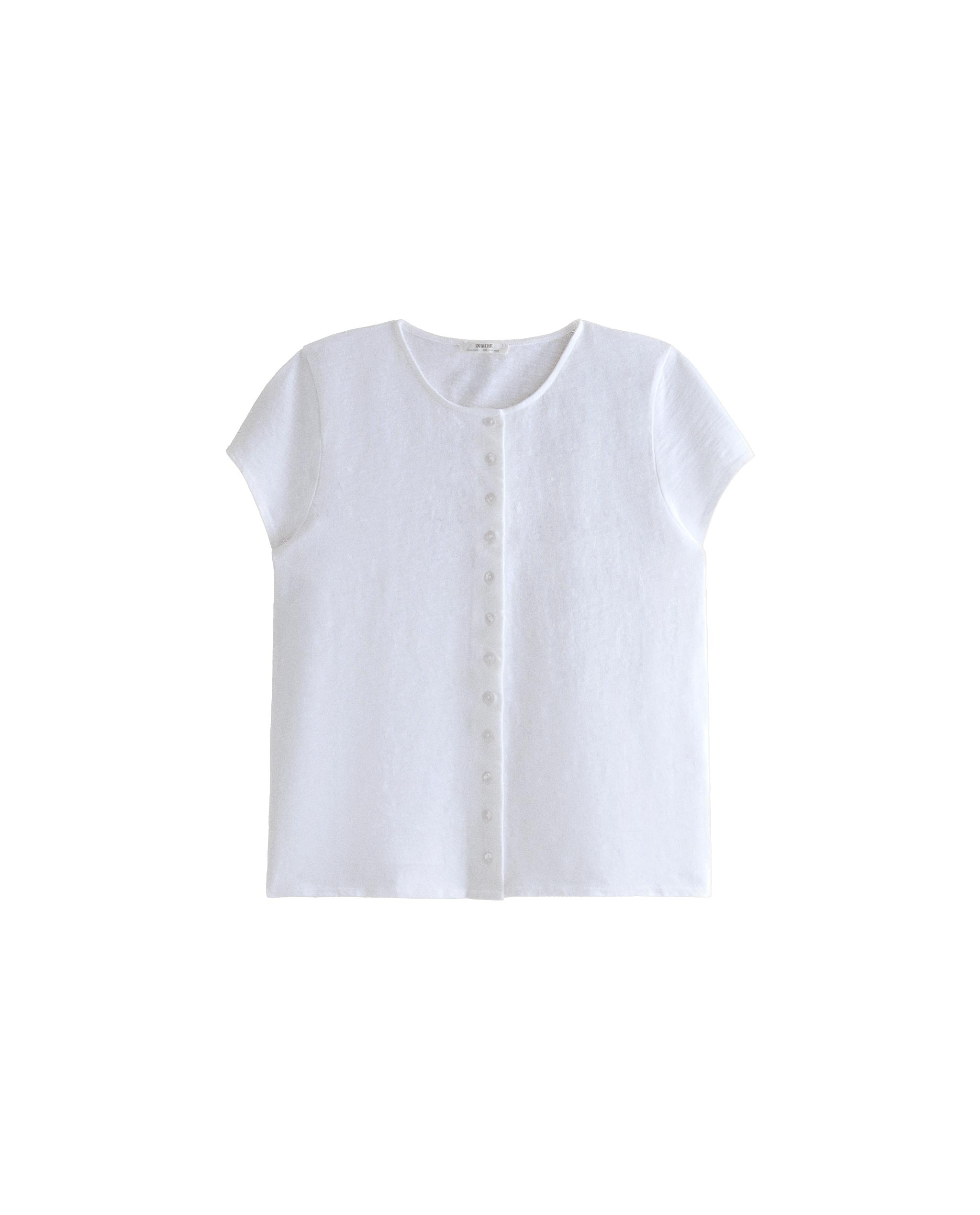 COTTON T-SHIRT WITH BUTTONS product thumbnail 3