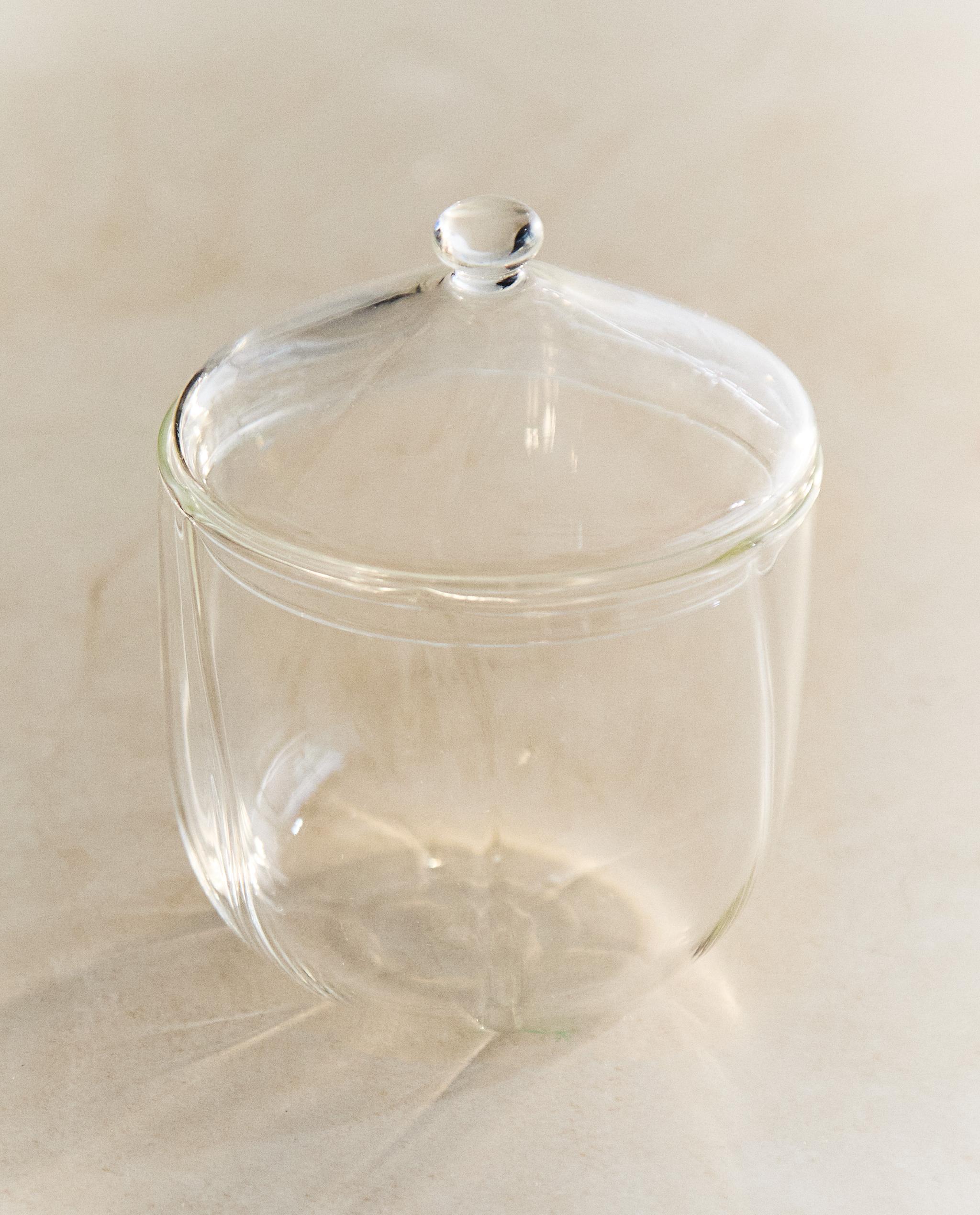 BOROSILICATE BATHROOM ORGANISER JAR