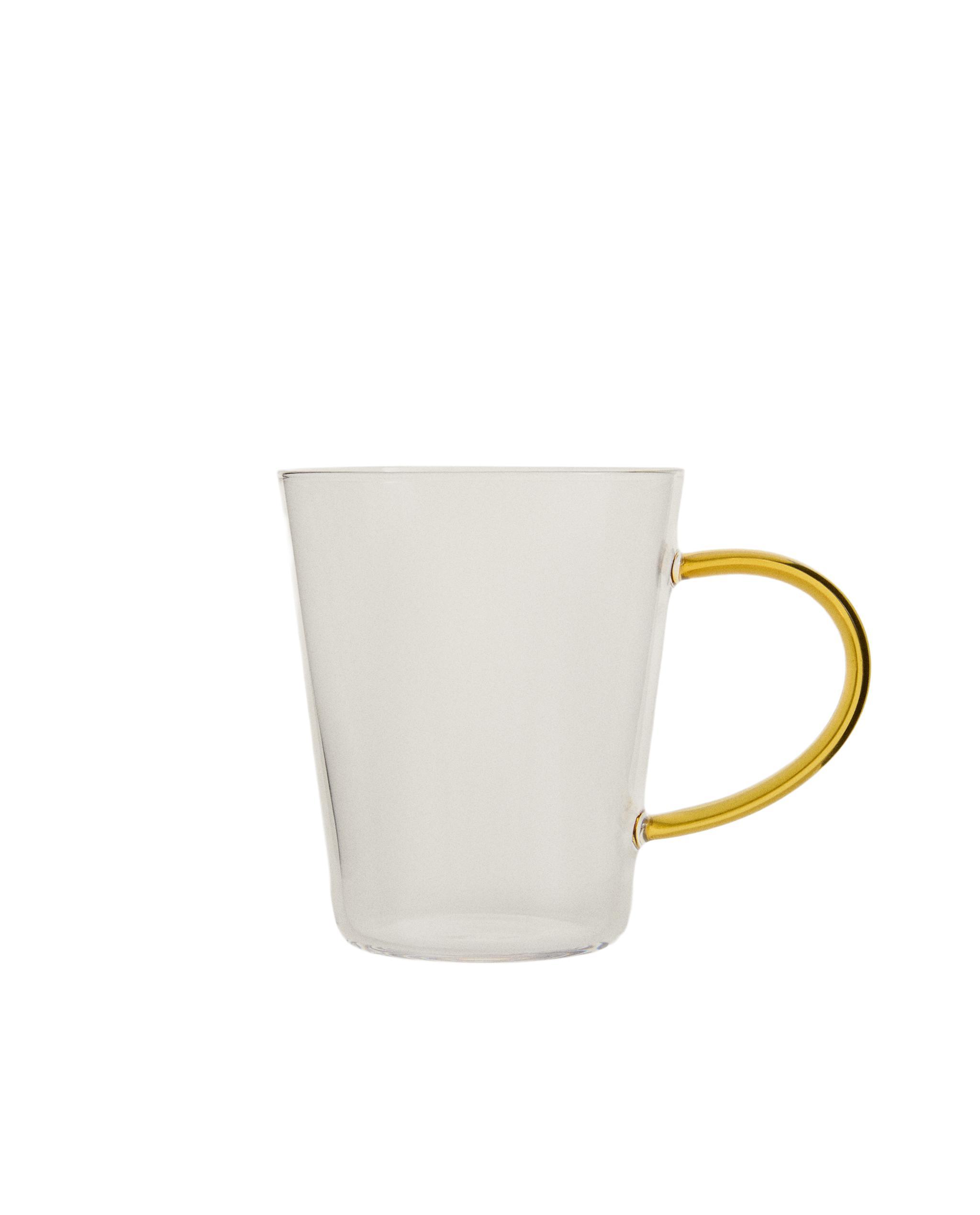 BOROSILICATE GLASS MUG WITH COLOURED HANDLE product thumbnail 4