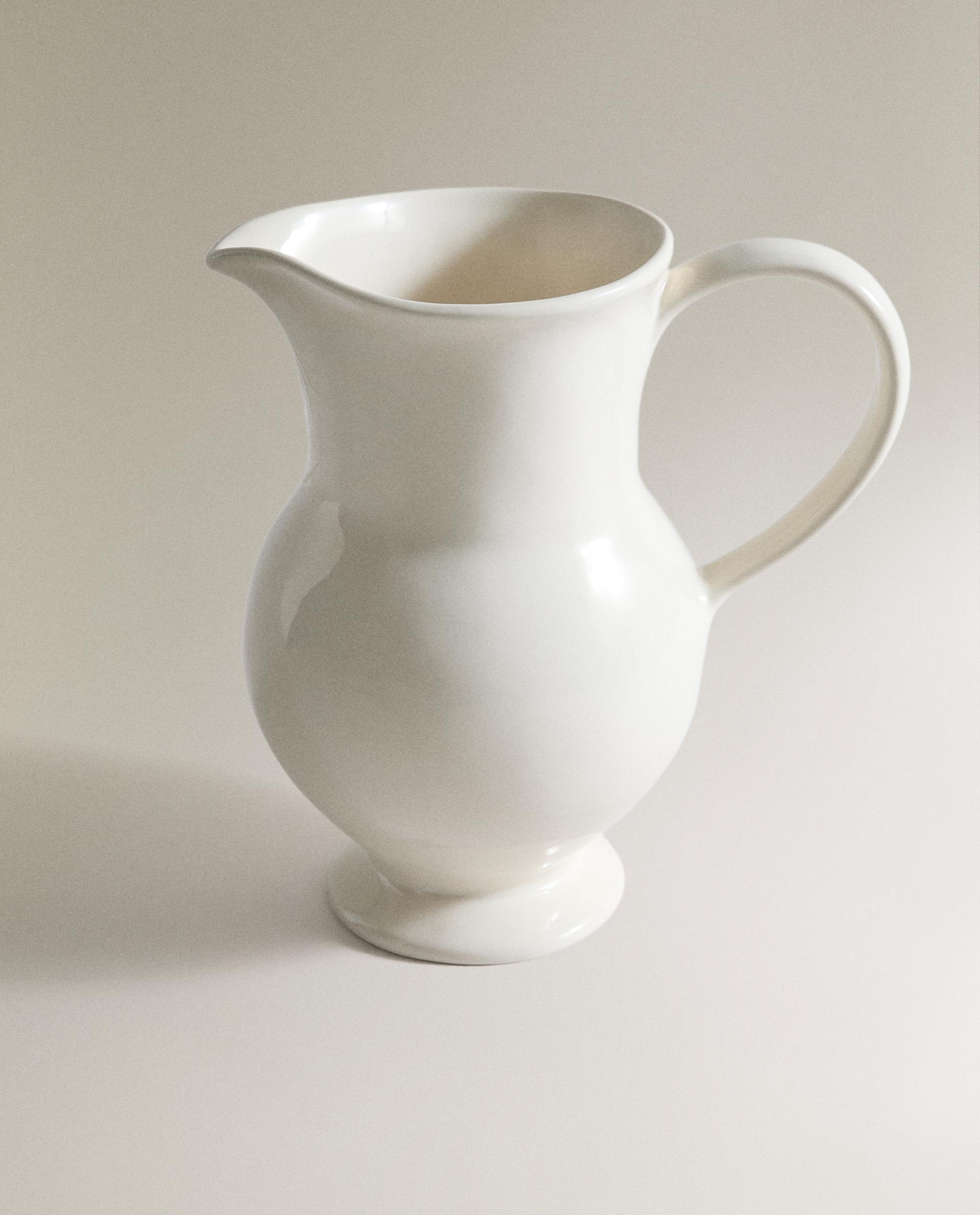 DECORATIVE CREAM CERAMIC JUG product thumbnail 6