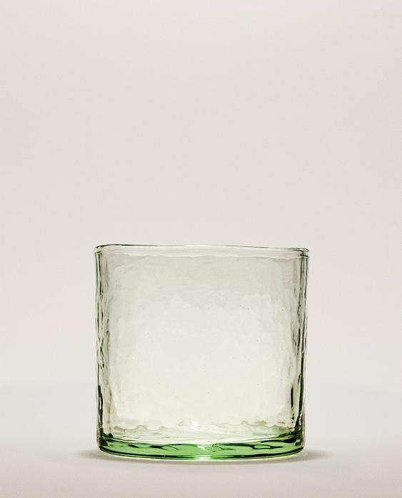 HAMMERED EFFECT GLASS TUMBLER HAMMERED EFFECT GLASS TUMBLER