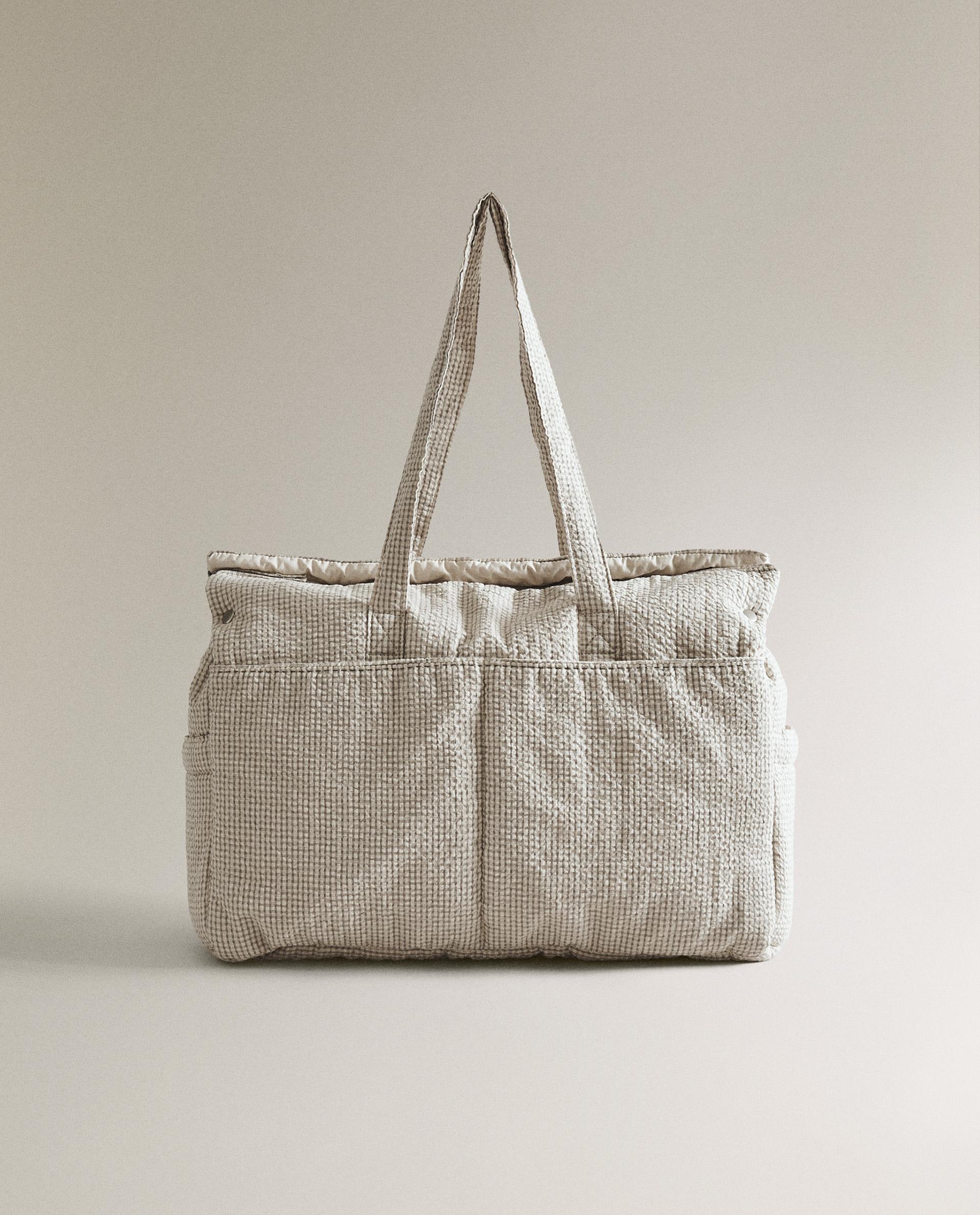 BOLSA MATERNIDAD CUADROS VICHY Zara Home España
