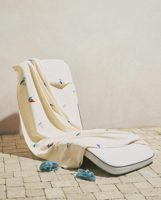 KIDS' BOAT VELOUR BEACH TOWEL