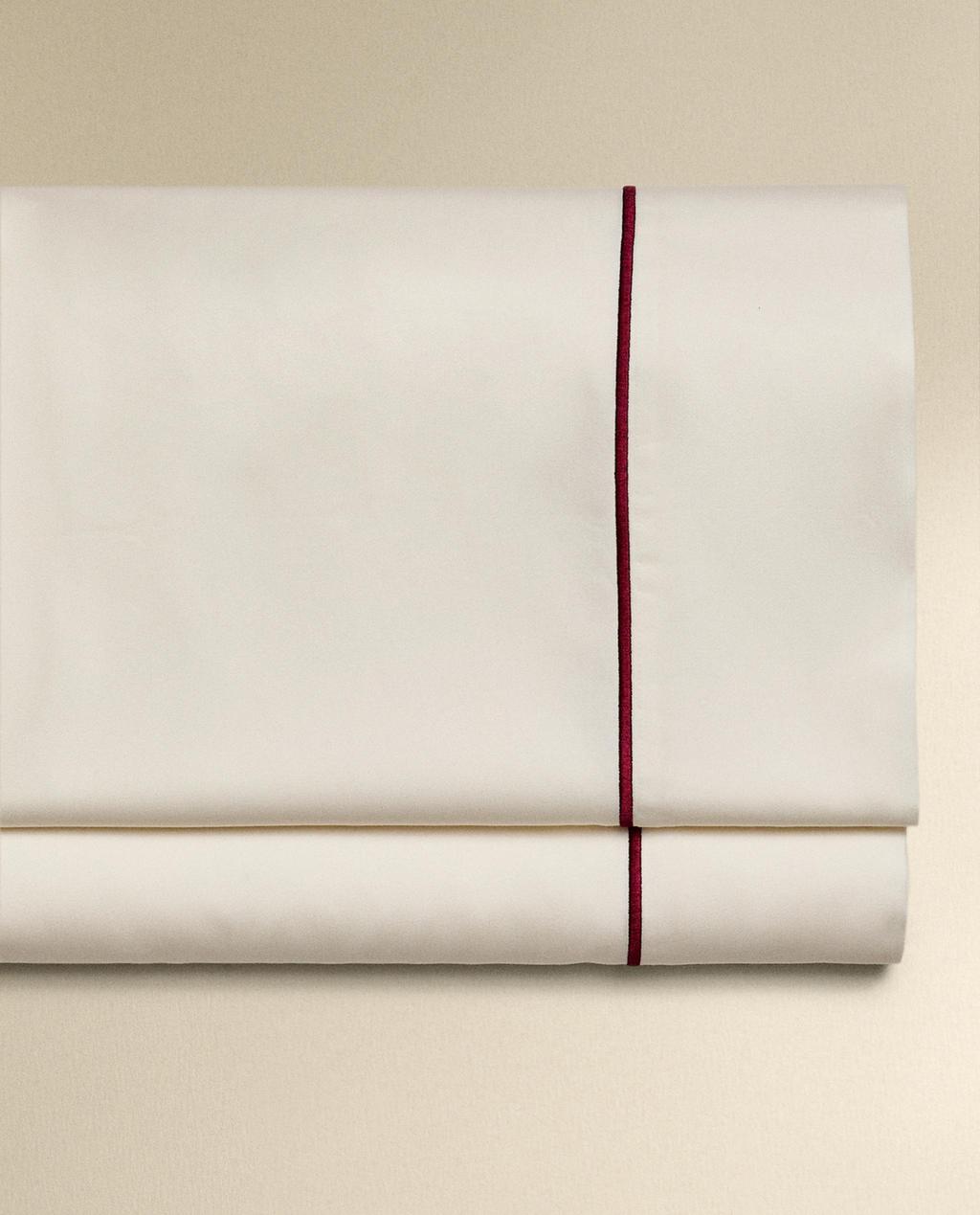 LENZUOLO SOPRA IN SATIN CON FESTONE LENZUOLO SOPRA IN SATIN CON FESTONE