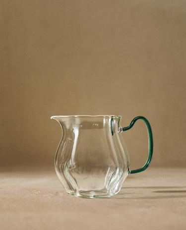 SMALL PITCHER WITH COLORED HANDLE