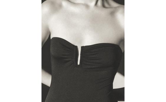 MAILLOT DE BAIN DE PLAGE DÉCOLLETÉ FRONCÉ