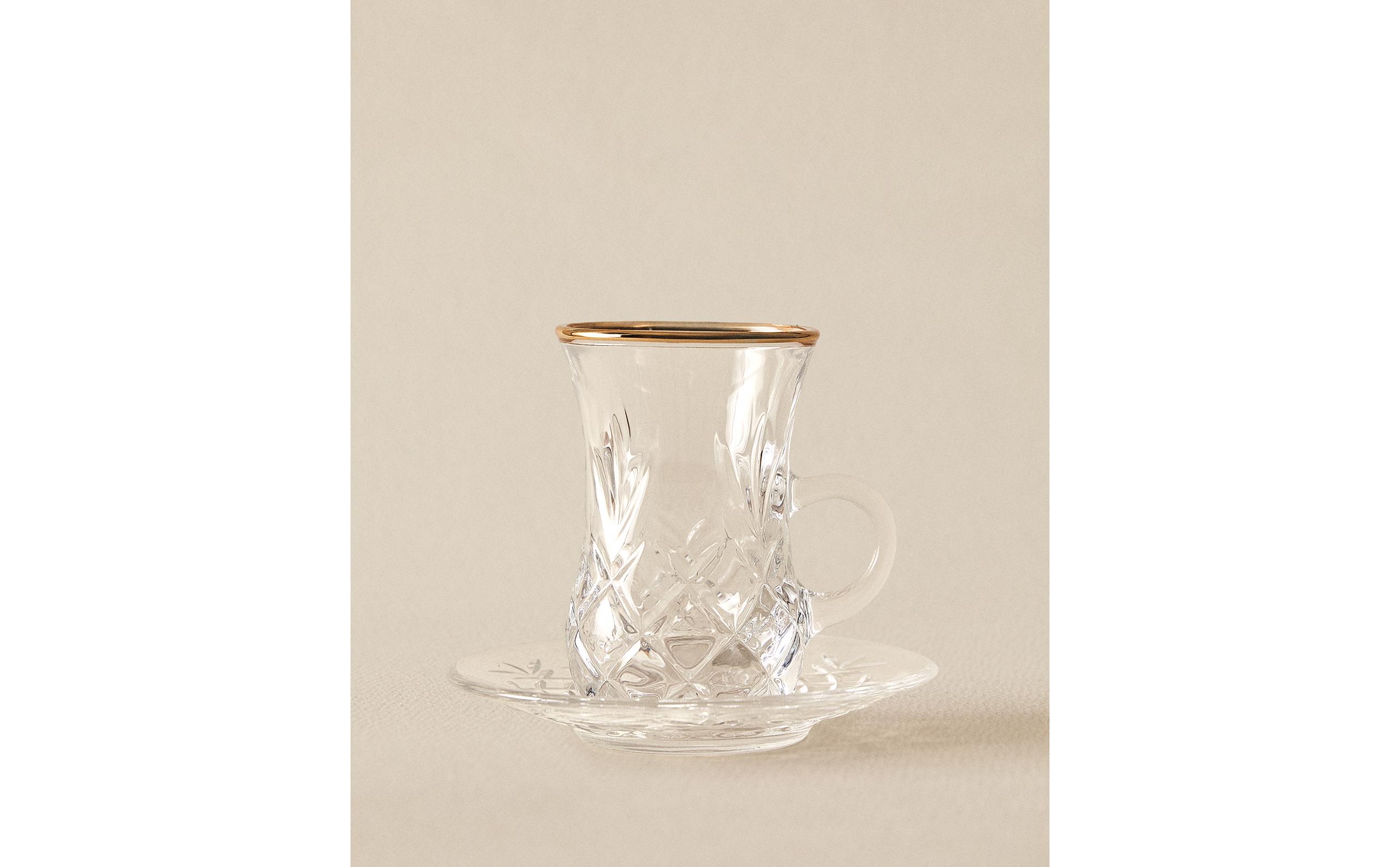 ENGRAVED GLASS TEACUP product thumbnail 2