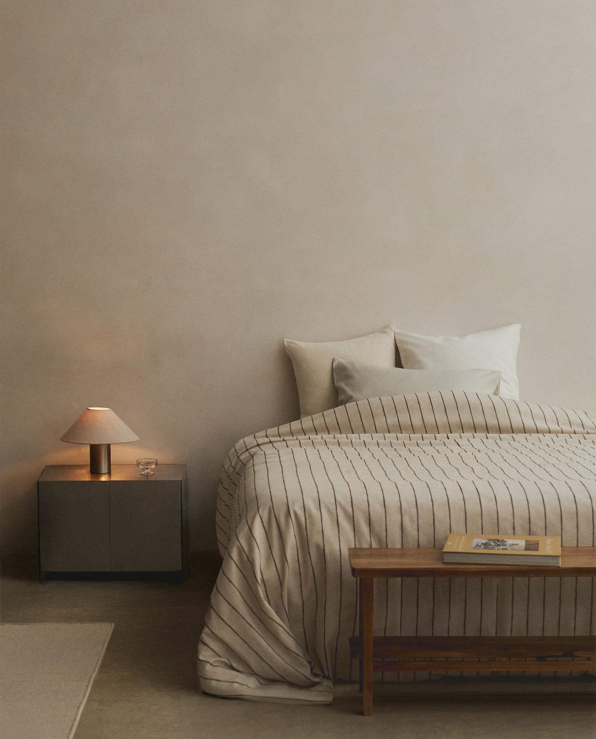 コットンリネン ストライプ デュべカバー | Zara Home 日本/Japan