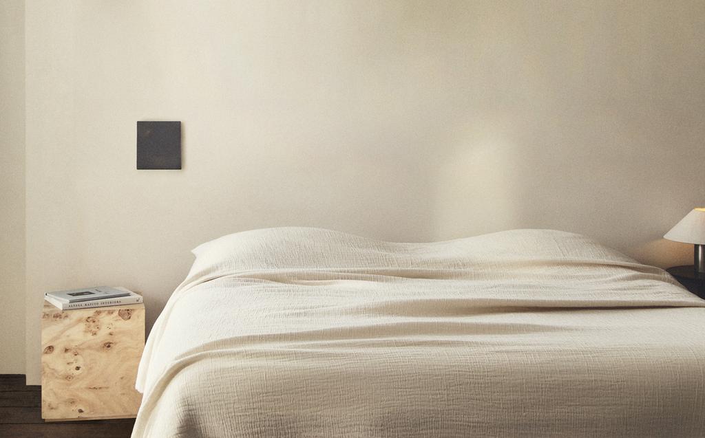 DUBBELSIDIGT ÖVERKAST I BOMULLSMUSLIN