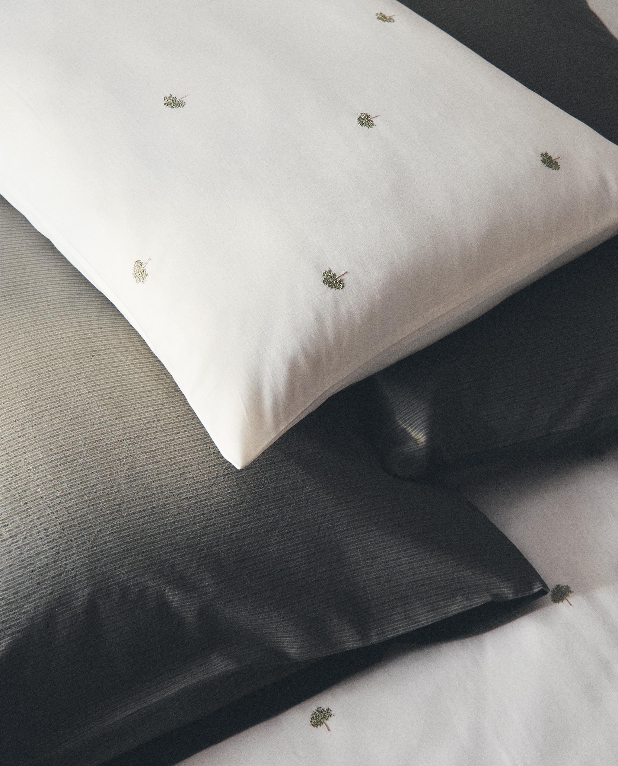 PILLOWCASE WITH EMBROIDERED TREES product thumbnail 7