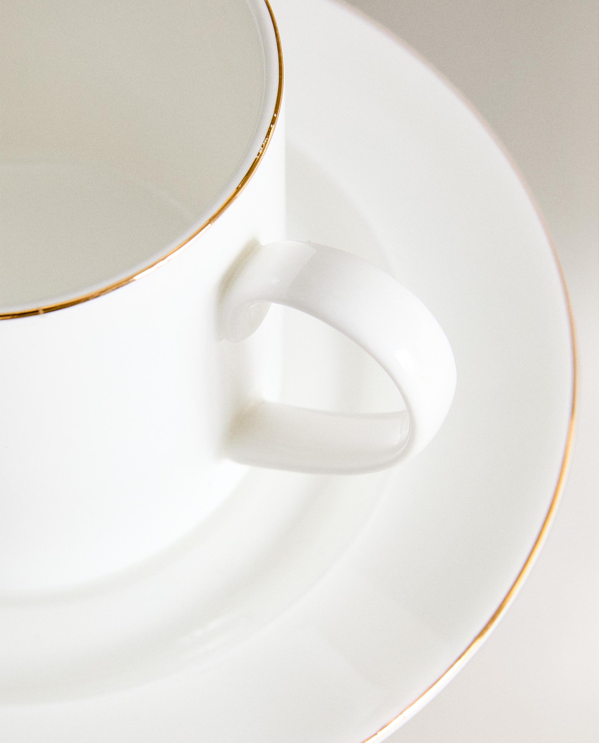 RIMMED BONE CHINA TEACUP AND SAUCER product thumbnail 5