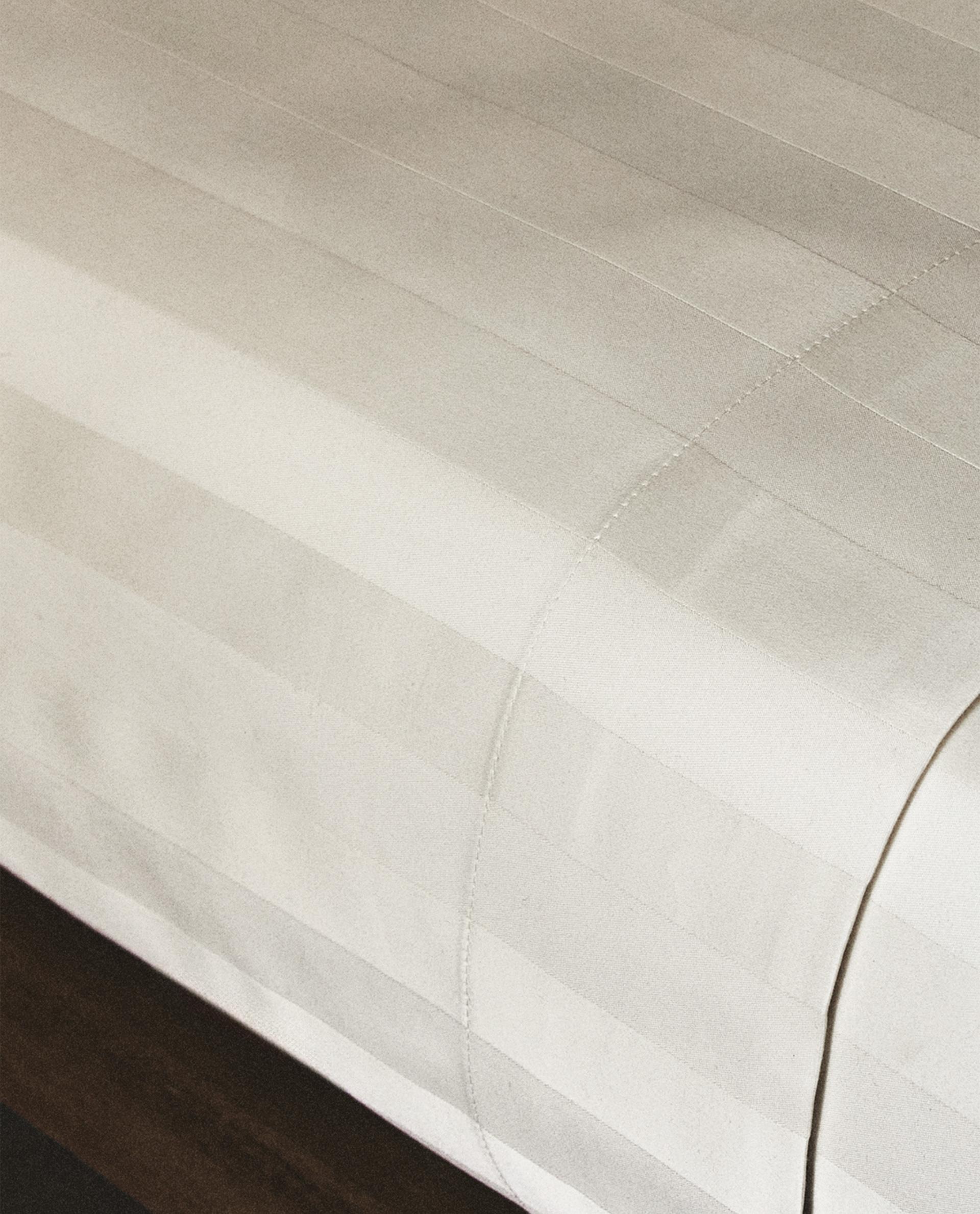 DRAP DE DESSUS SATIN RAYURES (500 FILS) DRAP DE DESSUS SATIN RAYURES (500 FILS)