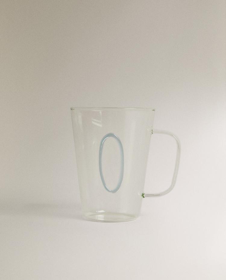 BOROSILICATE MUG WITH INITIAL O