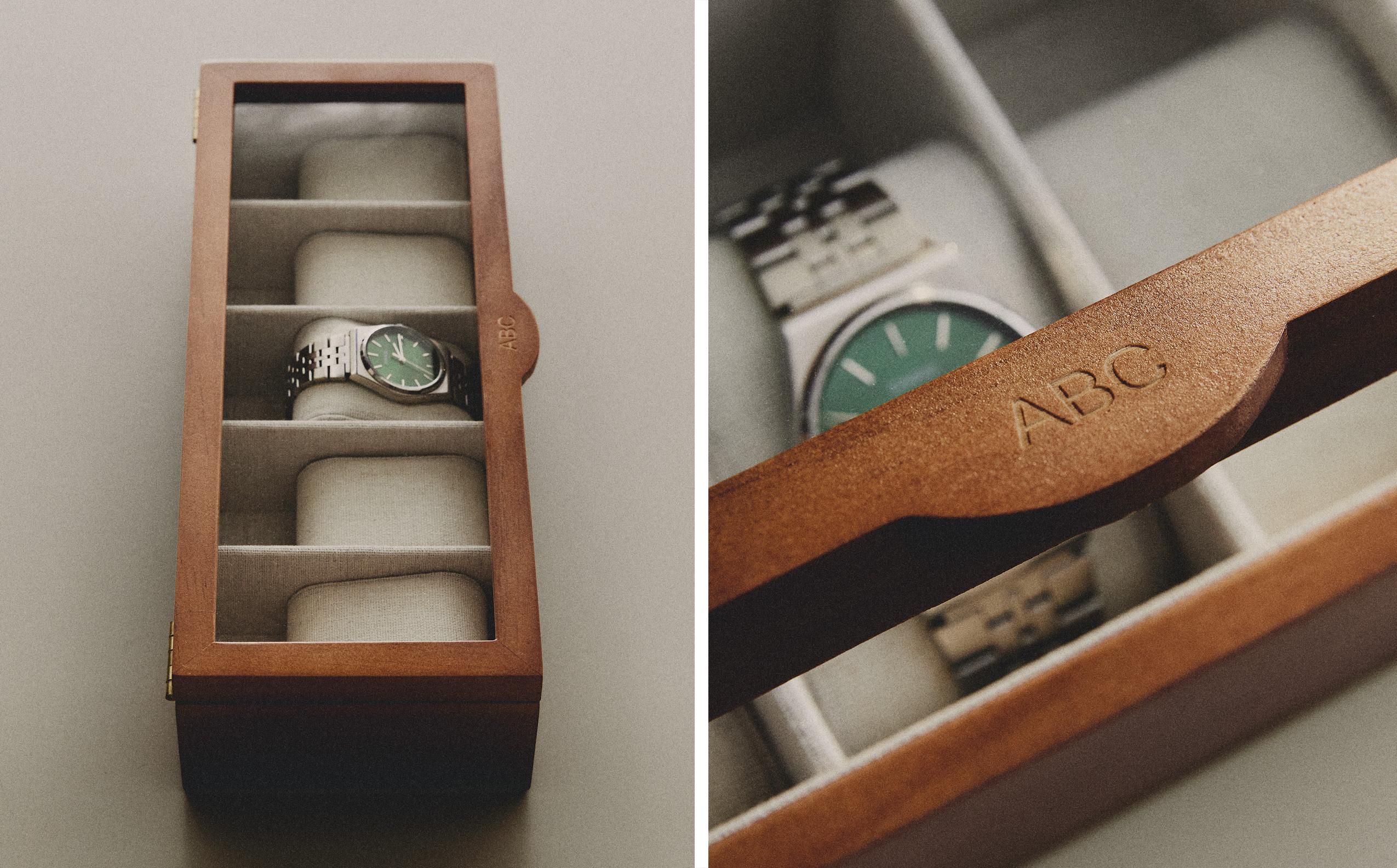WOODEN AND LINEN WATCH BOX product thumbnail 14
