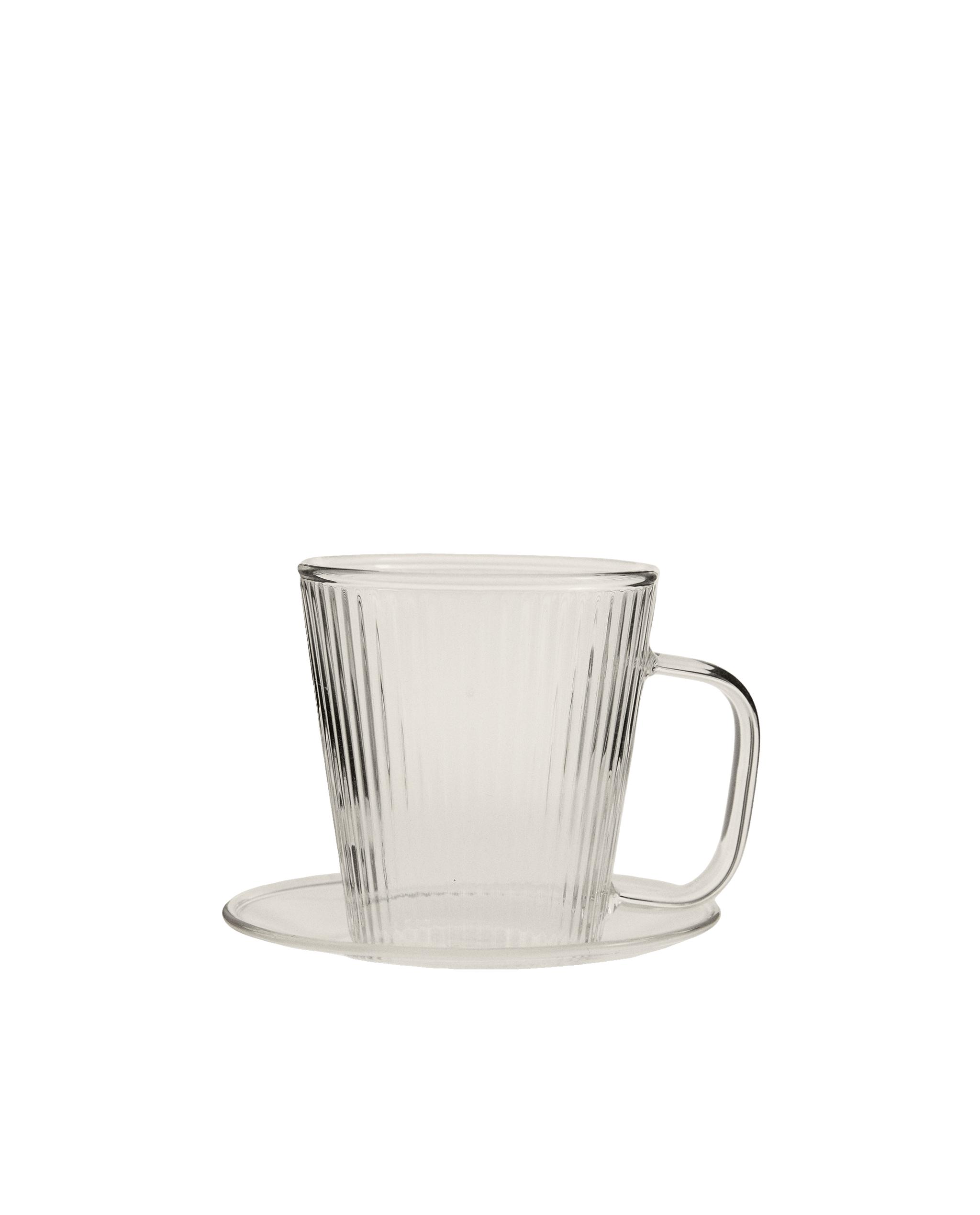 BOROSILICATE GLASS COFFEE CUP AND SAUCER product thumbnail 6