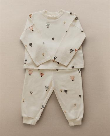 KIDS' BALLOON COTTON JERSEY SET OF PYJAMAS