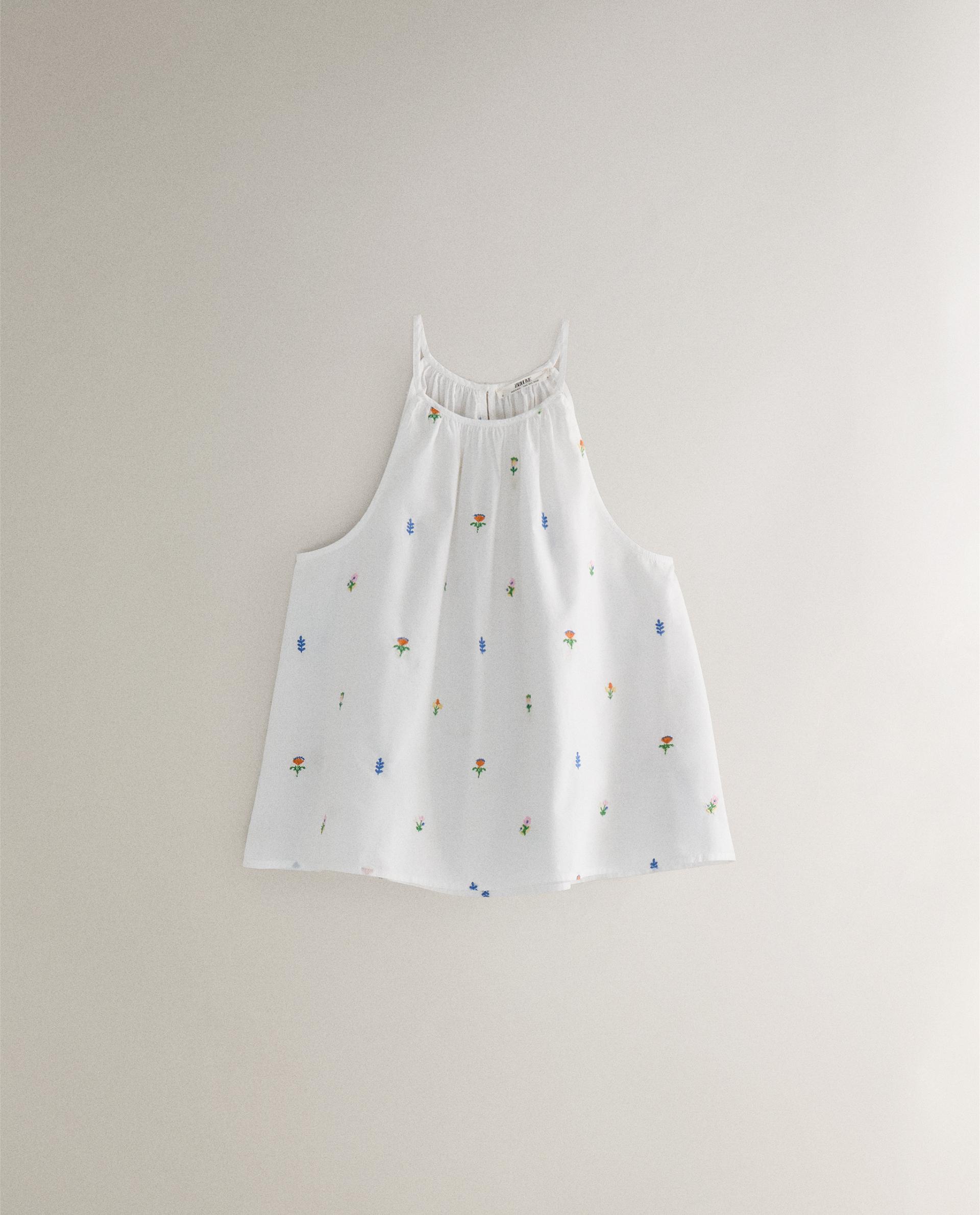 COTTON TOP WITH MINI FLOWERS | Zara Home United States of