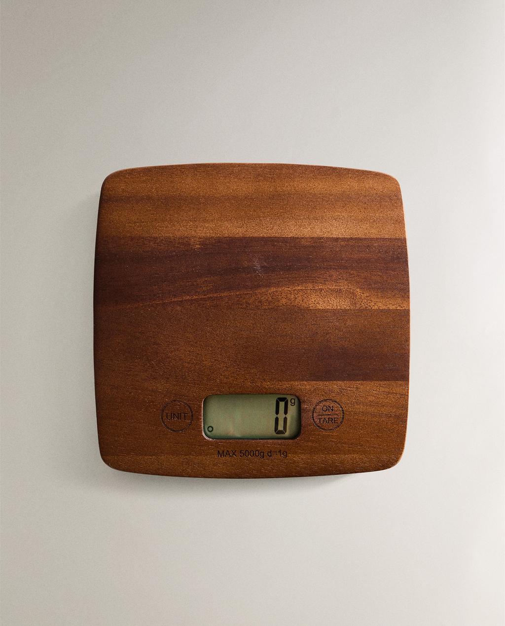 WOODEN KITCHEN SCALE