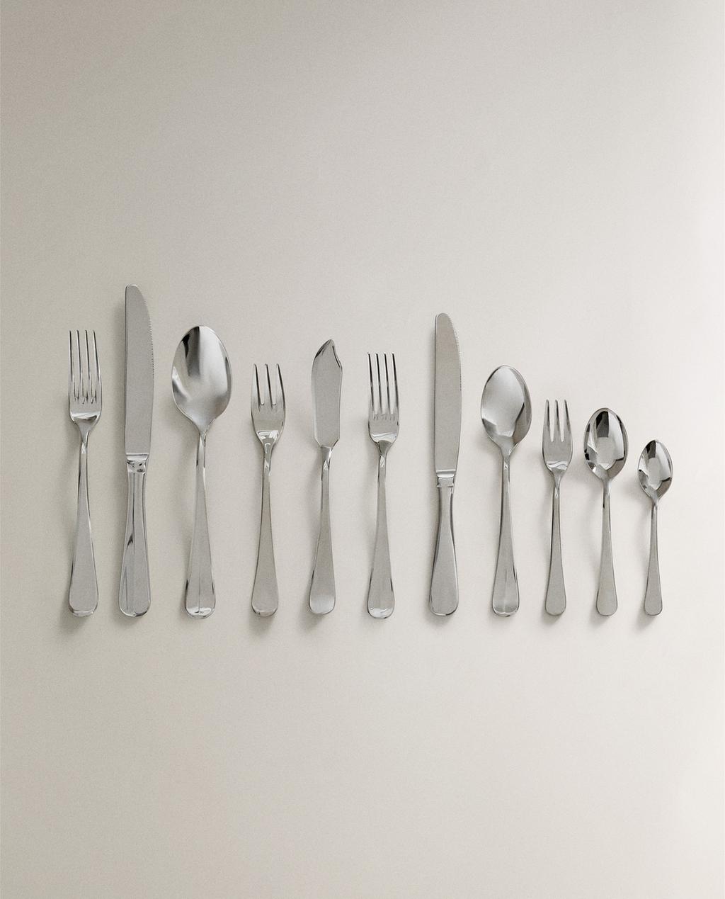 SILVER STEEL CUTLERY SET