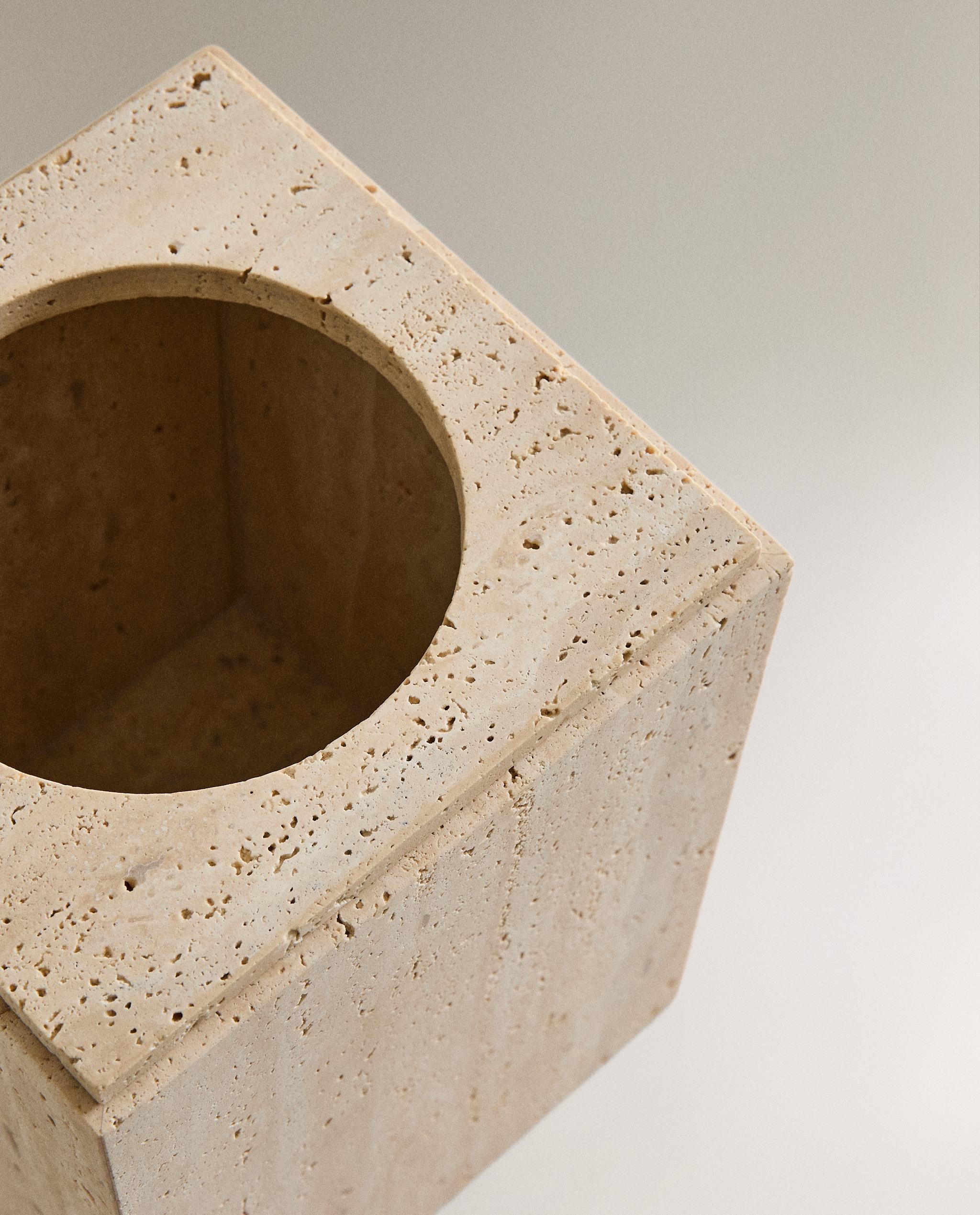 LIXEIRA BANHEIRO MÁRMORE BEGE | Zara Home Brasil