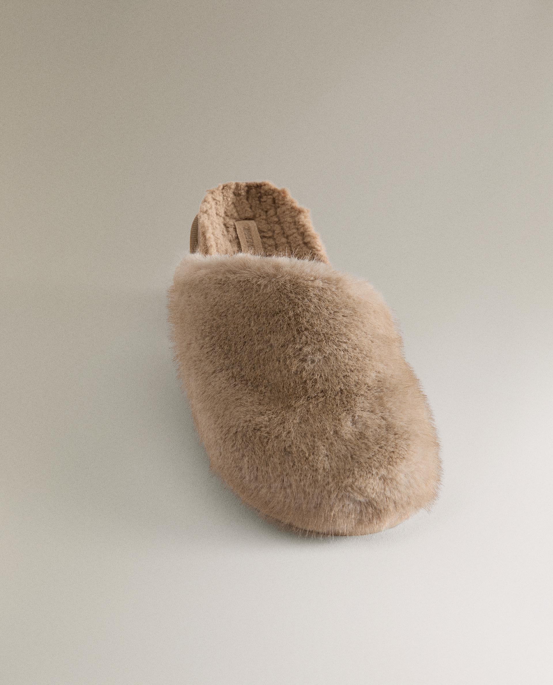 ZARA sold fuzzy Sherpa Clogs